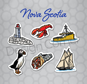 Nova Scotia Die Cut Stickers 6 Pack