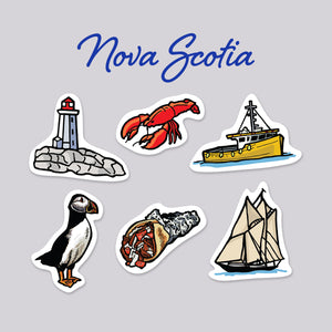 Nova Scotia Die Cut Stickers 6 Pack