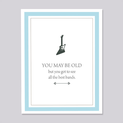 Rock and Roll Guitar Card