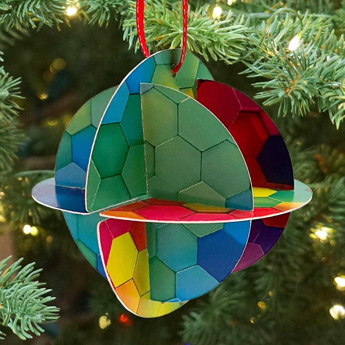 Abstract pattern build-your-own 3D ornament