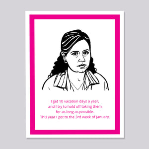 The Office Pam Vacation Days Card