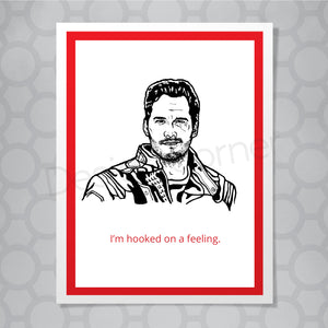 Marvel Peter Quill Hooked on a Feeling Card