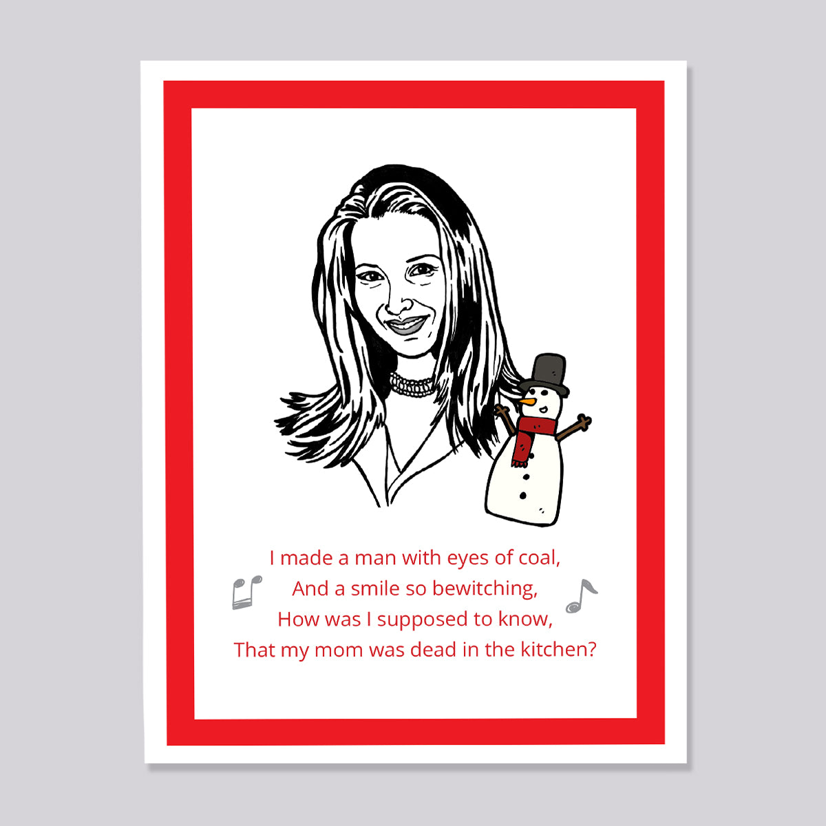 Friends Phoebe Snowman Christmas Card