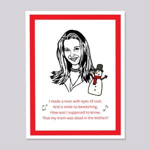 Friends Phoebe Snowman Christmas Card