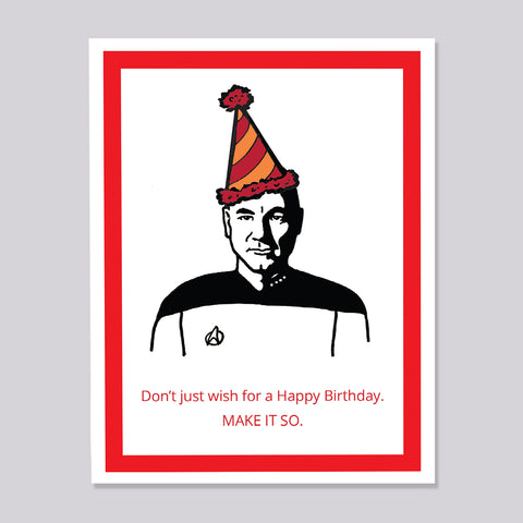 Star Trek Next Generation Picard Birthday Card