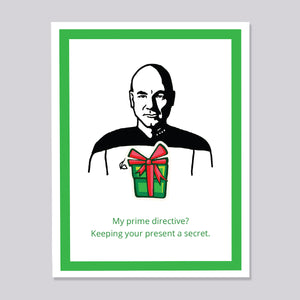 Star Trek Next Generation Picard Prime Directive Christmas Card