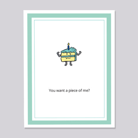 Piece of Me Birthday Cake Card