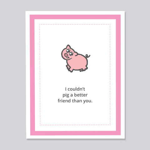 Kids Kards - Piggy Friendship Card