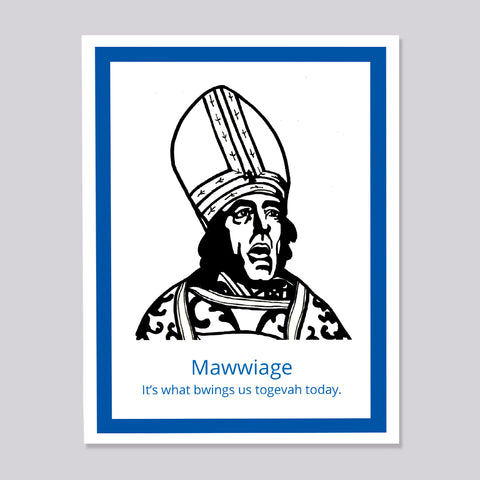 Princess Bride Mawwiage Priest Card