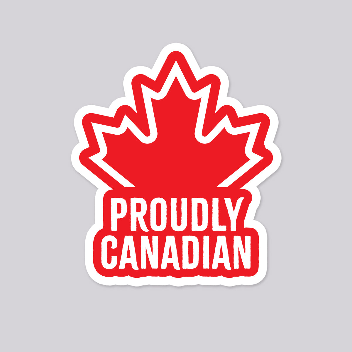 Proudly Canadian Die Cut Vinyl Sticker