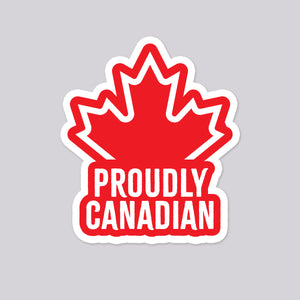 Proudly Canadian Die Cut Vinyl Sticker