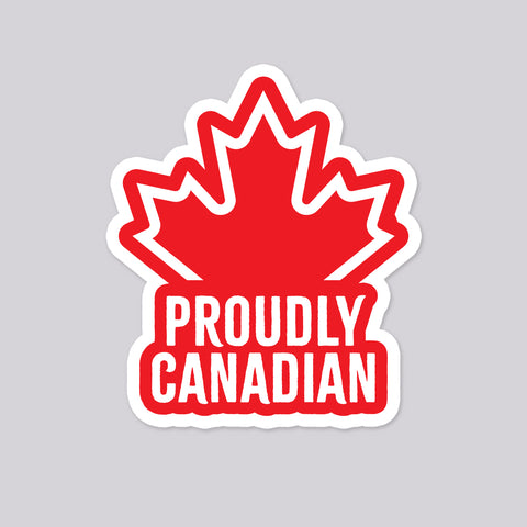 Proudly Canadian Die Cut Vinyl Sticker