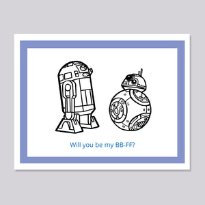 Star Wars R2D2 BB8 Card
