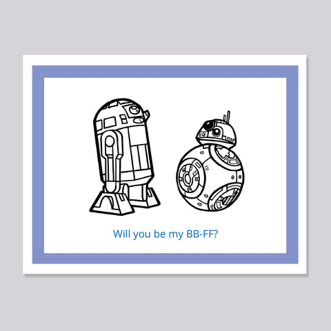 Star Wars R2D2 BB8 Card
