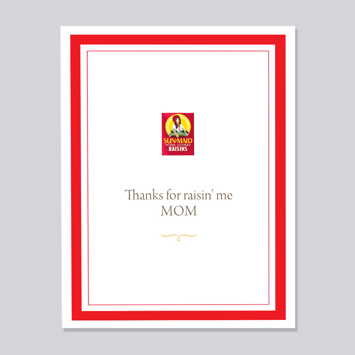 Thanks Mom Raisin Card