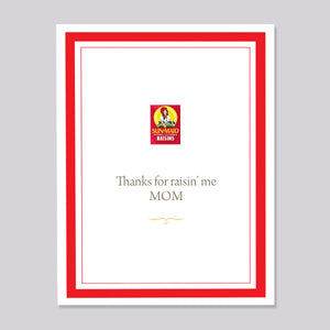 Thanks Mom Raisin Card