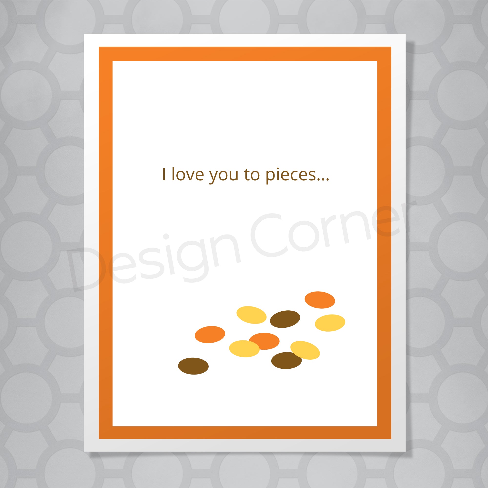 Reeces Pieces Love Card