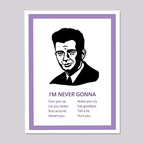 80s Rick Astley Card