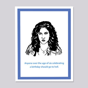 Brooklyn Nine Nine Rosa Birthday over six Card