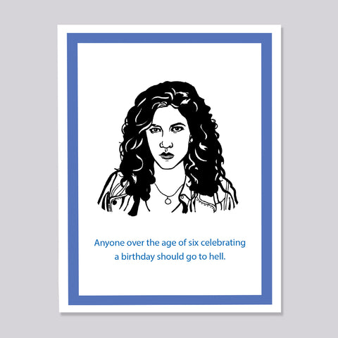 Brooklyn Nine Nine Rosa Birthday over six Card