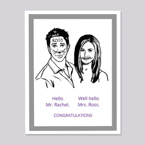 Friends Ross and Rachel Vegas Wedding card