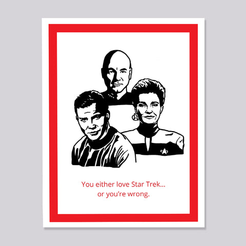 Star Trek Captains Love Card
