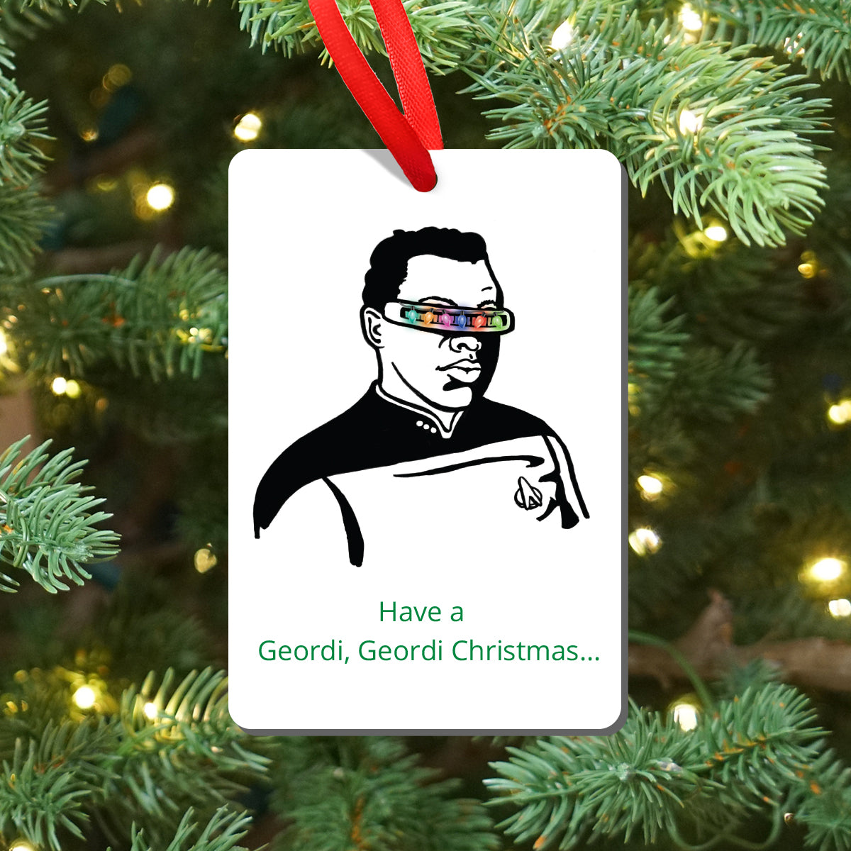 Star Trek Nest Generation Geordi Magnet and Ornament