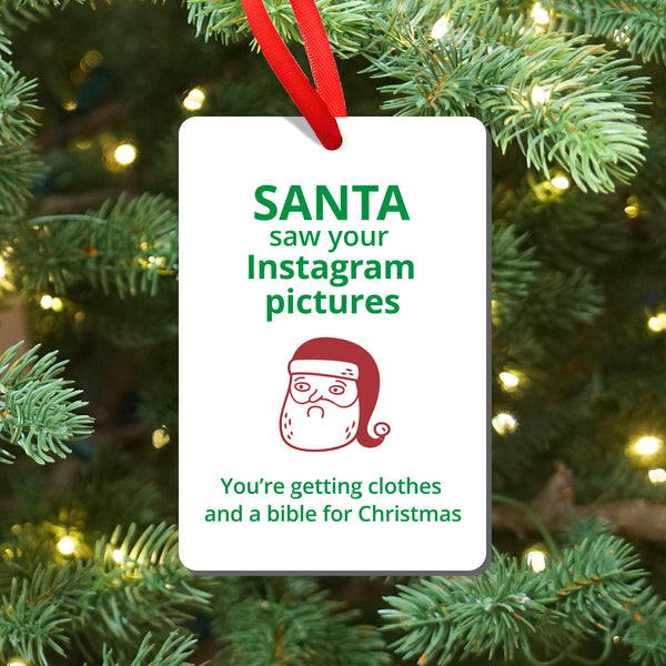 Instagram Santa Magnet and Ornament