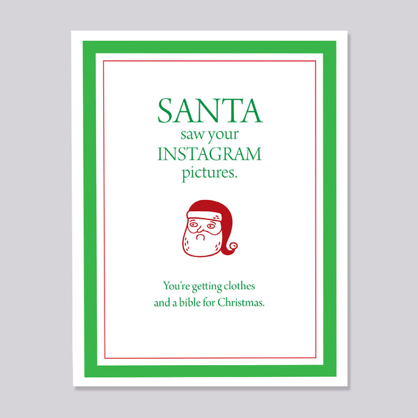 Instagram Santa Magnet and Ornament