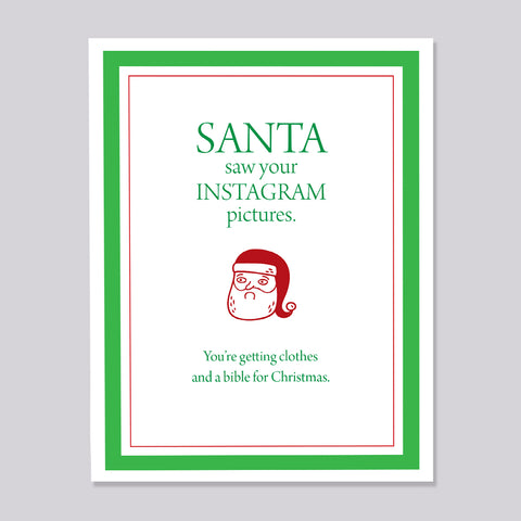 Santa Instagram Christmas Card