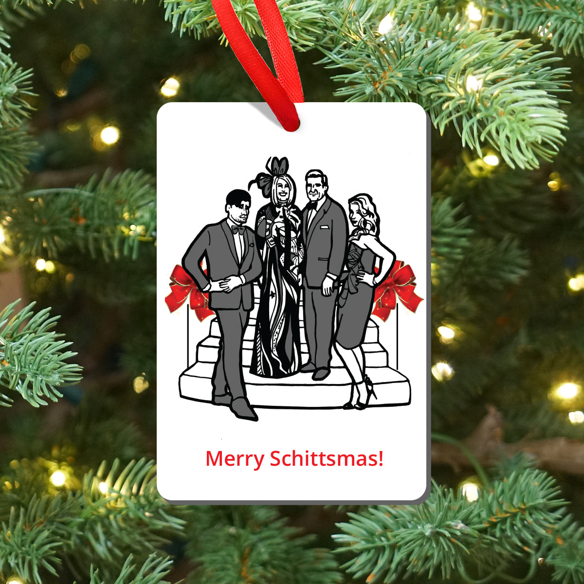 Schitts Creek Group Merry Schittsmas Magnet and Ornament