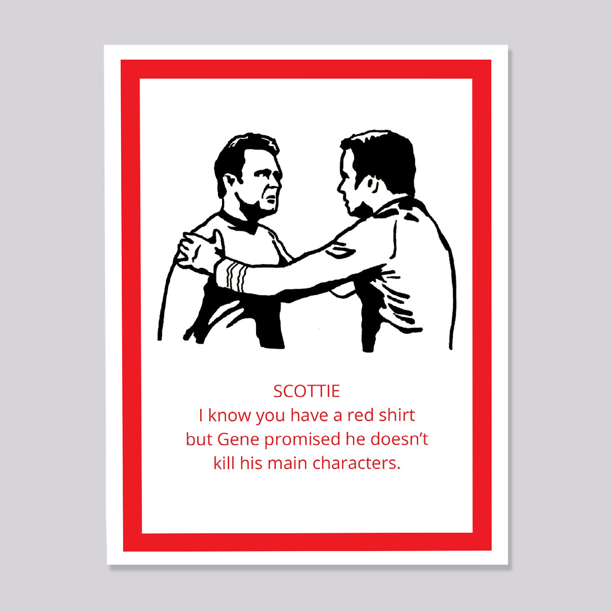 Star Trek Captain Kirk and Scottie Card
