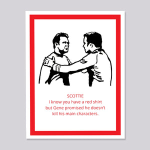 Star Trek Captain Kirk and Scottie Card