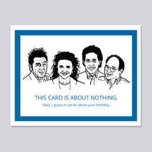 Seinfeld Characters About Nothing Card