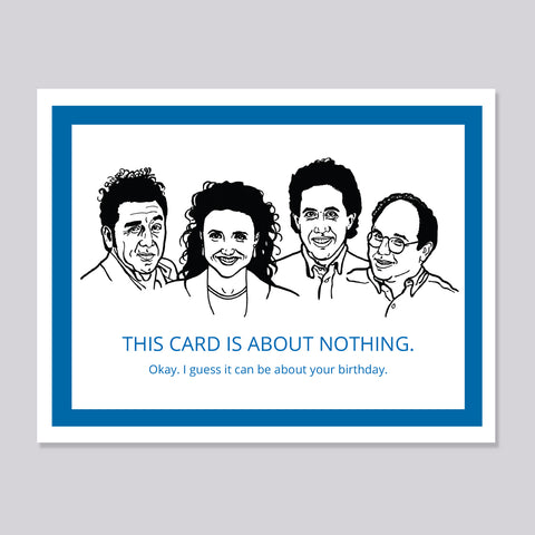Seinfeld Characters About Nothing Card