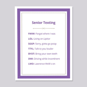 Senior Texting Retirement Card