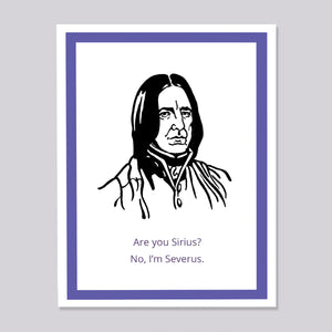 Harry Potter Severus Sirius Card