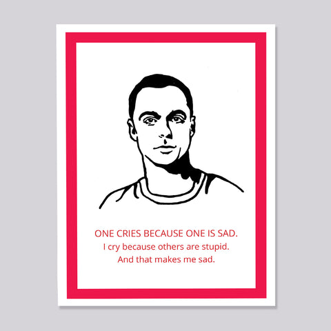 Big Bang Theory Sheldon Cry Card