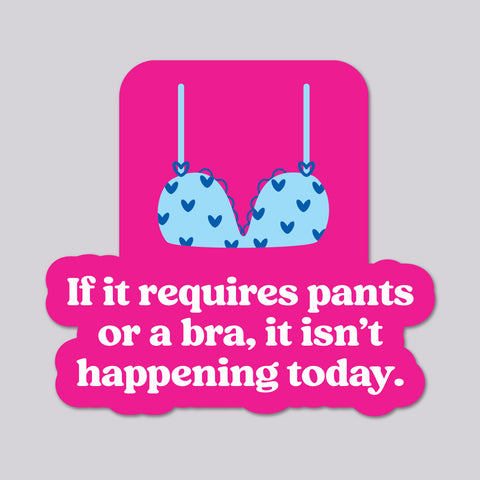 Pants or Bra funny vinyl die cut sticker