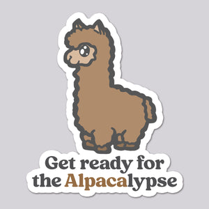Alpaca vinyl die cut pun sticker