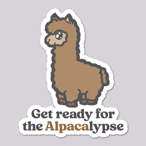 Alpaca vinyl die cut pun sticker