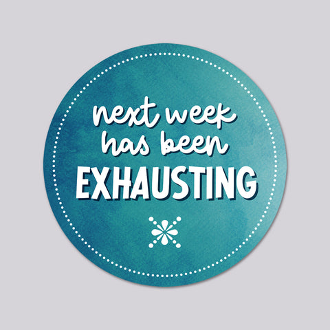 Exhausting vinyl die cut circle sticker