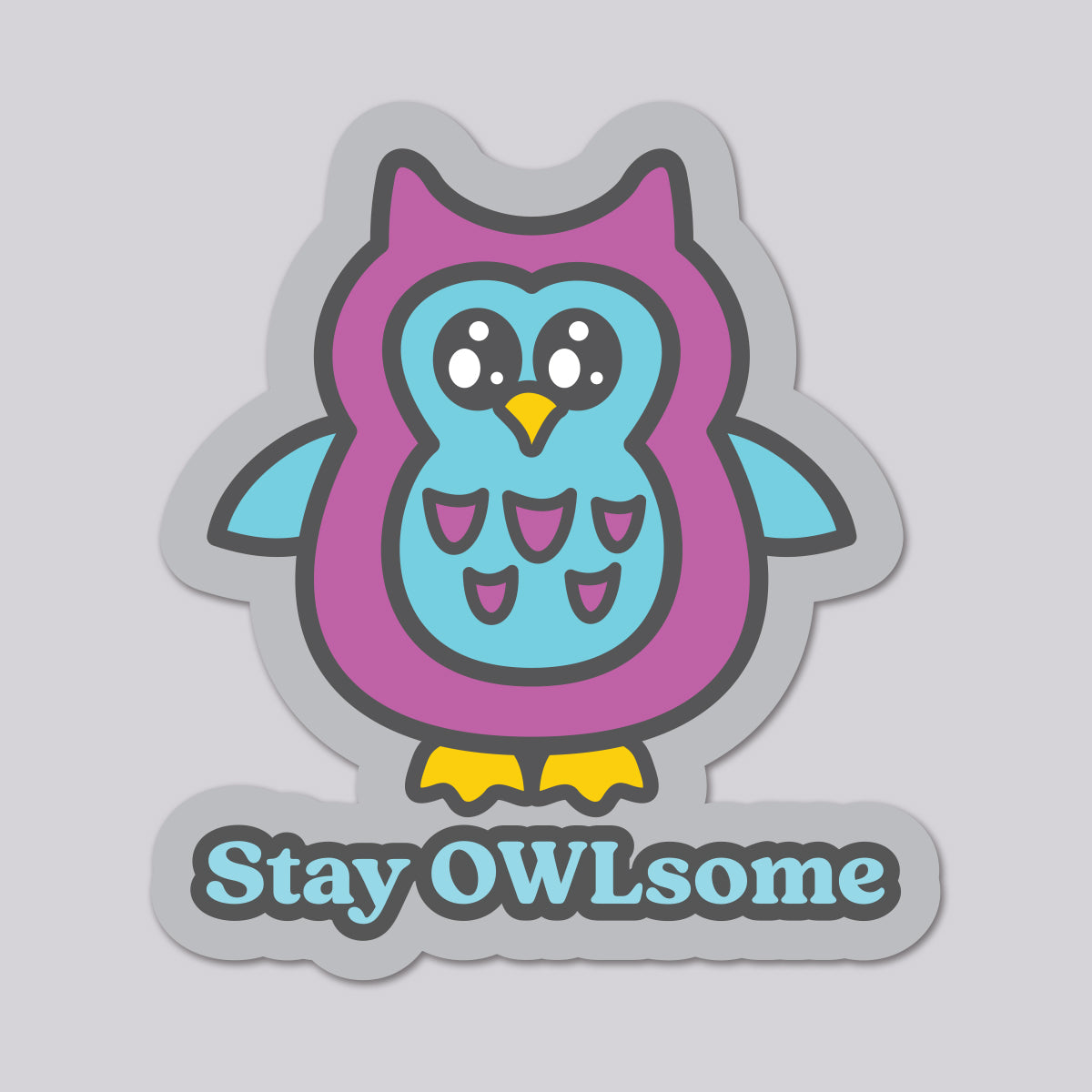 Owl inspirational vinyl die cut sticker
