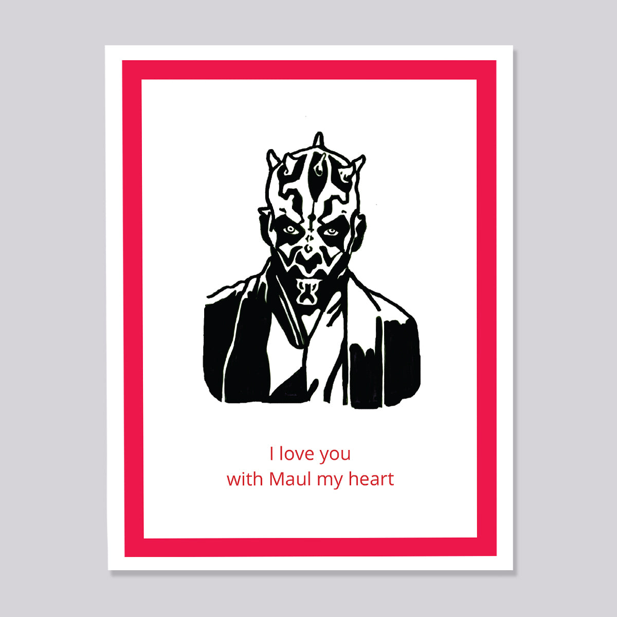 Star Wars Sith Love Maul Card
