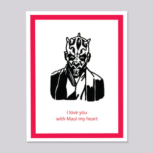 Star Wars Sith Love Maul Card
