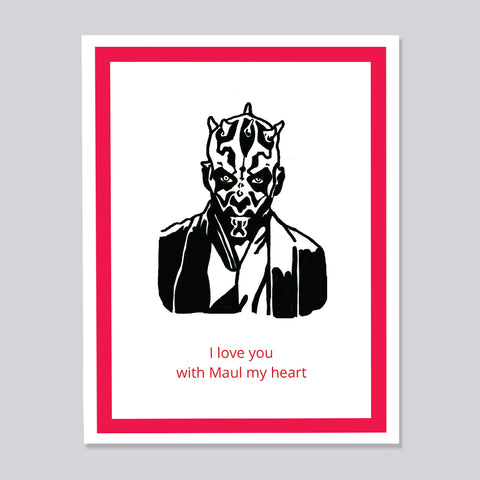 Star Wars Sith Love Maul Card