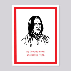 Harry Potter Severus Snakes on a Plane Card