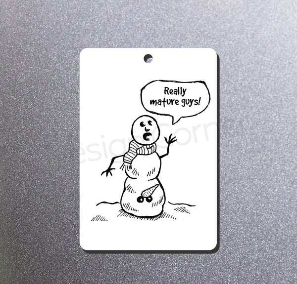 Funny Snowman Magnet and Ornament