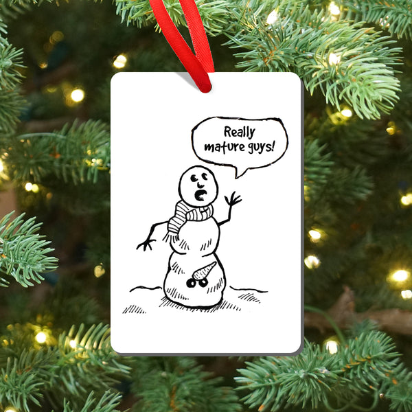 Funny Snowman Magnet and Ornament