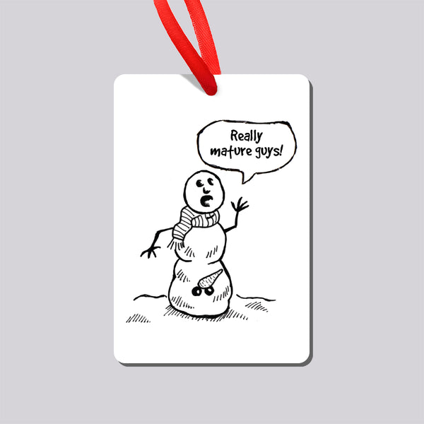 Funny Snowman Magnet and Ornament